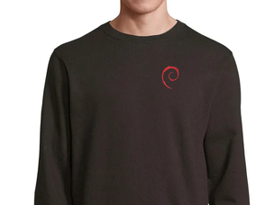 Debian Swirl sweatshirt (black)