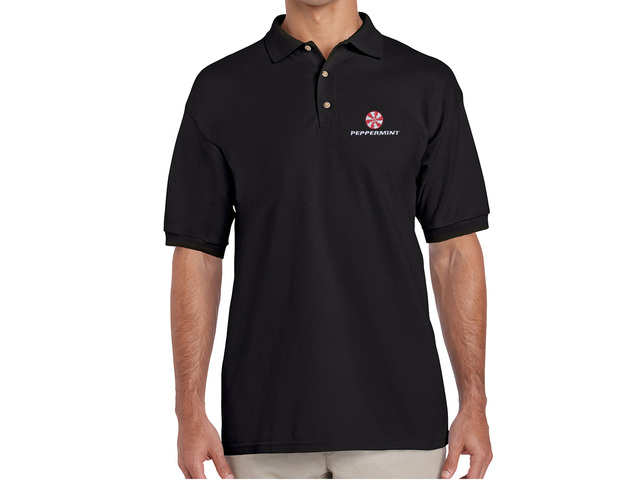 DRY&GO Peppermint Polo Shirt (black) - HELLOTUX