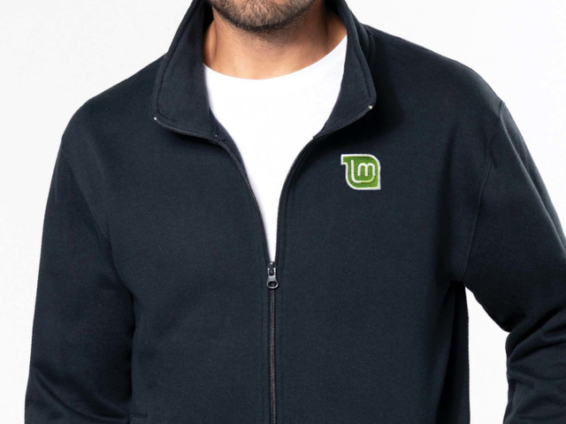 Linux Mint full zip jacket (black)