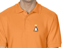 Tux with crown Polo Shirt (orange)