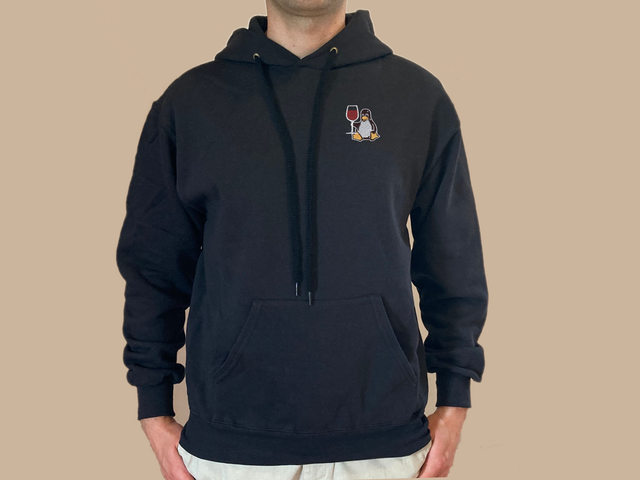 Tux with wine hoodie (black)