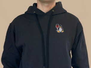 Tux with wine hoodie (black)