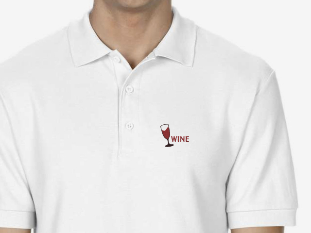 Wine Polo Shirt (white)