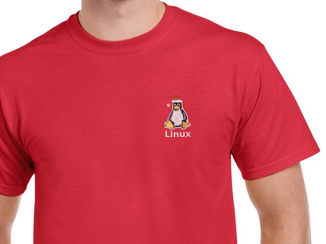 Winter Linux T-Shirt (red)